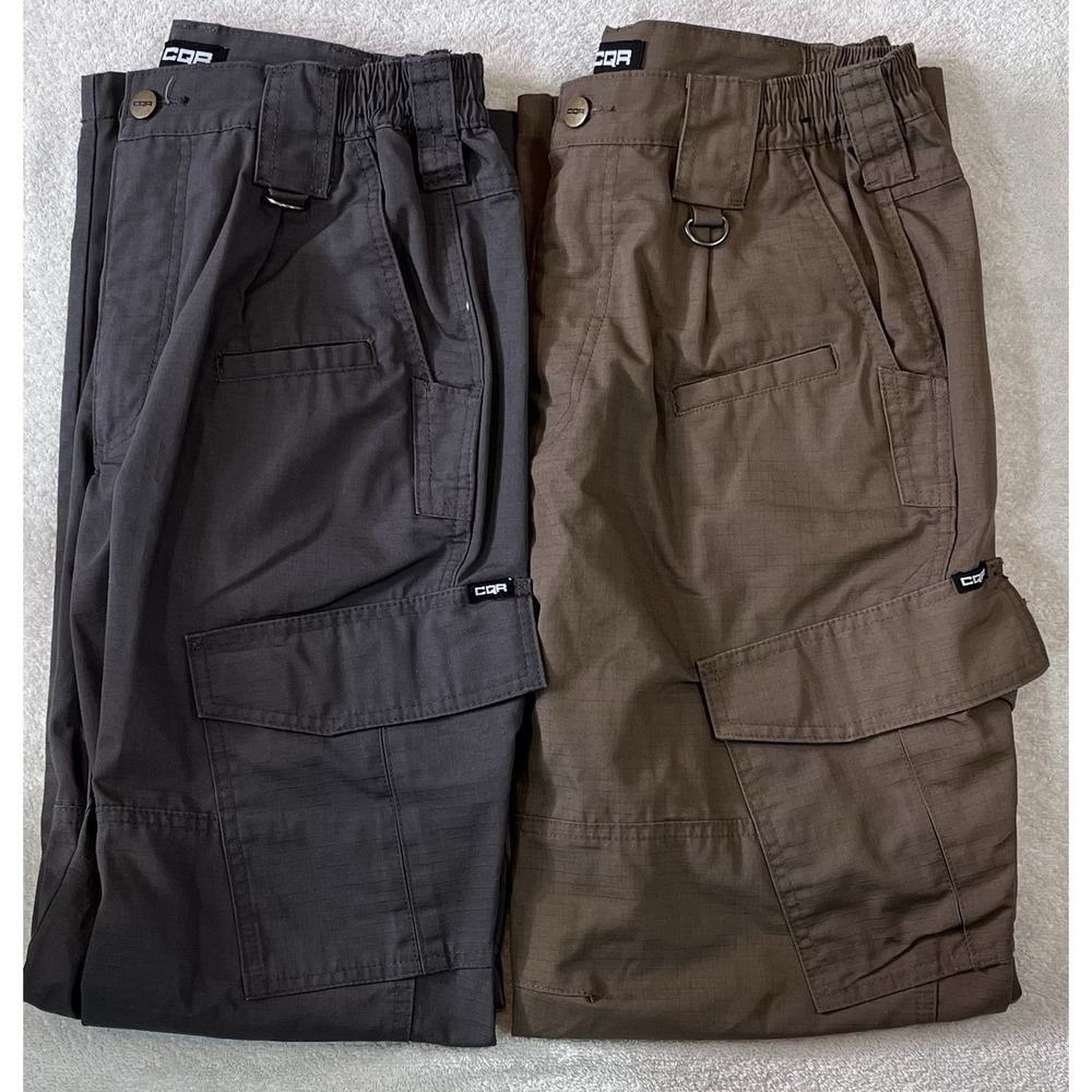 CQR Tactical Pants 2 Pair Ripstop Water Resistant Stretch Cargo Pants Men 30x32